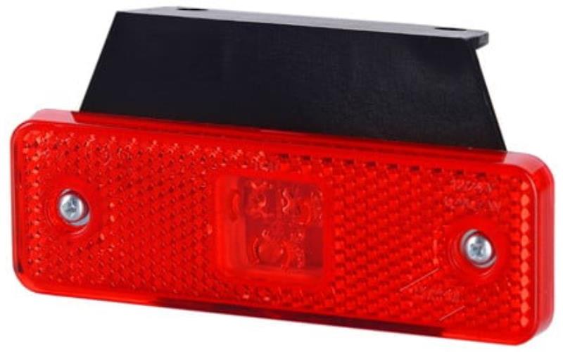 Marker Lamp With Reflector And Bracket (LED) Red 12 / 24V Universal