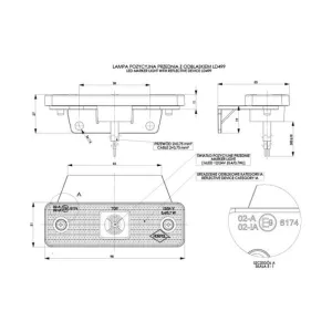 Luz de Posición con Reflector y Soporte (LED) Blanca 12 / 24V Universal