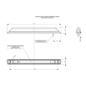Feu de Position Long (LED) Blanc 12 / 24V Universel
