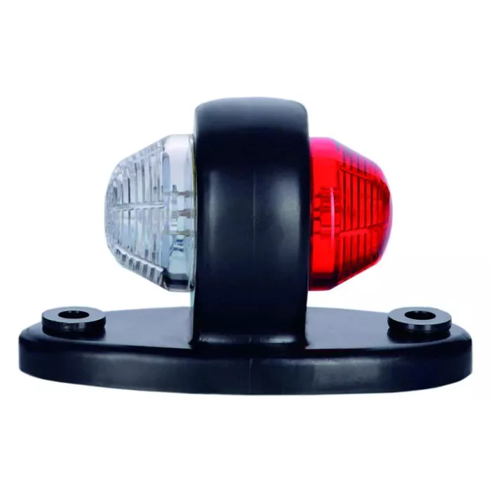 Luz de Gálibo con Base Ovalada (LED) Blanca - Roja 12 / 24V Universal