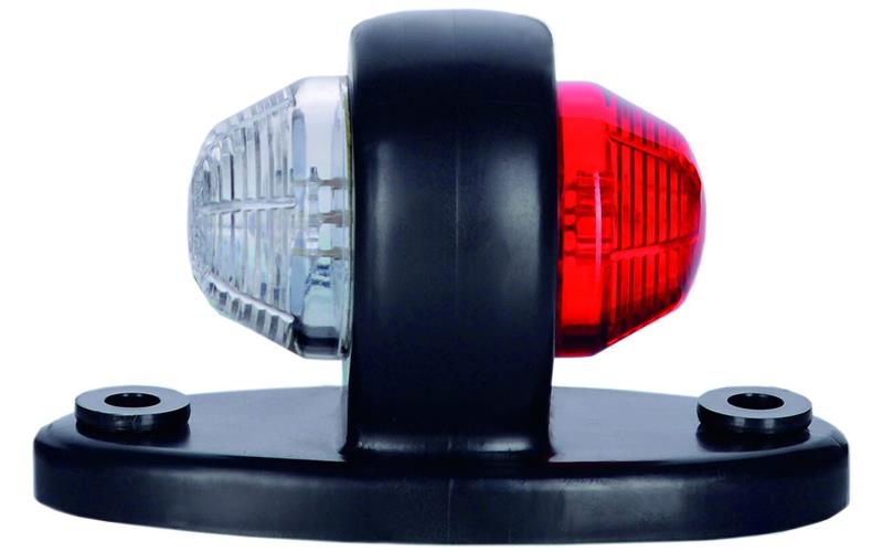 Luz de Gálibo con Base Ovalada (LED) Blanca - Roja 12 / 24V Universal