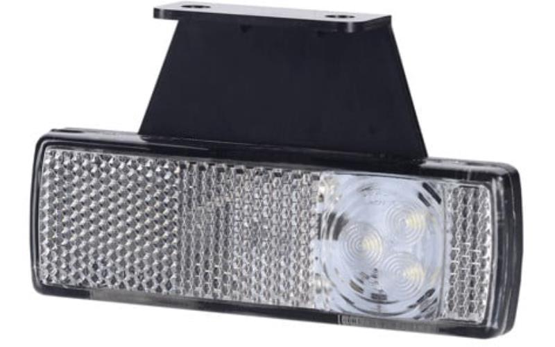 Seitenmarkierungsleuchte Mit Rückstrahler, Eingehängt (LED) Weiß 12 / 24V Universal