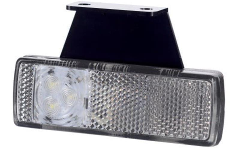 Lampa Obrysowa z Odblaskiem Podwieszana (LED) Biała 12 / 24V Lewa