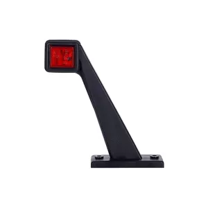 Outline Marker Light, Square With A Long, Oblique Arm (LED) White - Red 12 / 24V Right