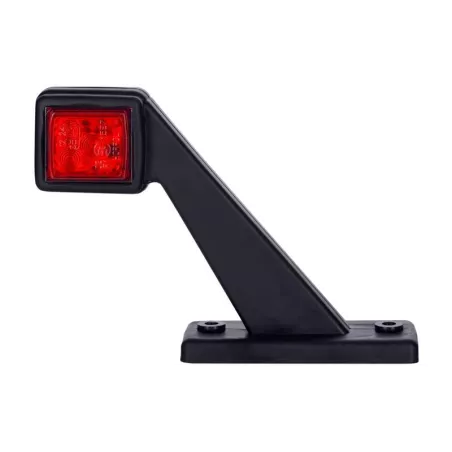 ГАБАРИТНЫЙ ФОНАРЬ КВАДРАТНЫЙ, ВЫНОСНОЙ, РОЖОК КОРОТКИЙ С НАКЛОНОМ (LED) БЕЛЫЙ - КРАСНЫЙ 12 / 24V ПРАВАЯ