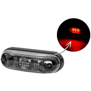 ОВАЛЬНЫЙ ГАБАРИТНЫЙ ФОНАРЬ (LED) КРАСНЫЙ 12 / 24V УНИВЕРСАЛЬНАЯ
