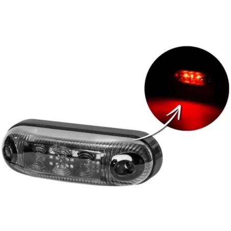 Luz de Gálibo Ovalada (LED) Roja 12 / 24V Universal