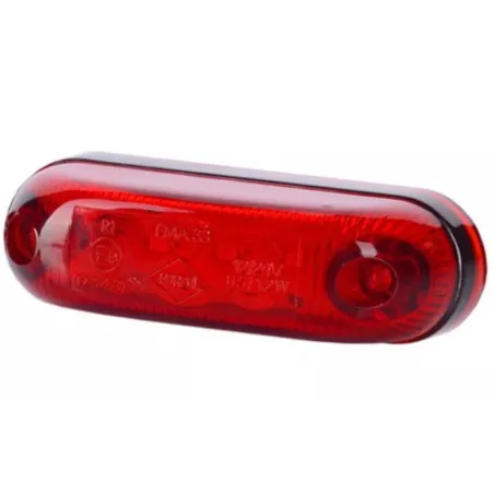 Front Marker Light, Oval (LED) Red 12 / 24V Universal