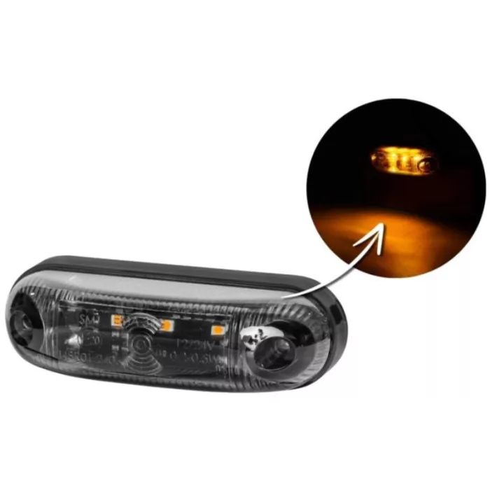 Oval Marker Light (LED) Orange 12 / 24V Universal