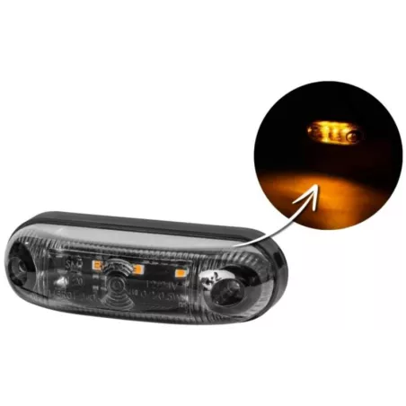 Luz de Gálibo Ovalada (LED) Amarilla 12 / 24V Universal