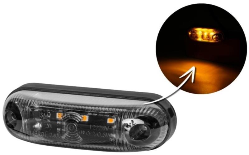 Feu de Gabarit Ovale (LED) Orange 12 / 24V Universel