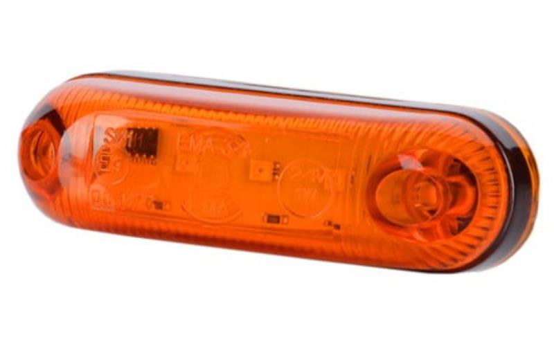 Luz de Gálibo Ovalada (LED) Amarilla 12 / 24V Universal