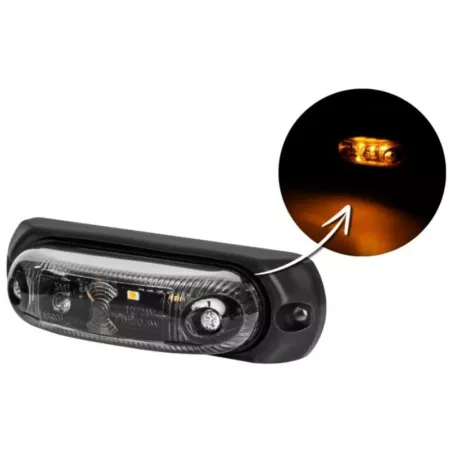 Oval Marker Light With A Rubber Pad (LED) Orange 12 / 24V Universal