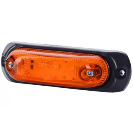 Luz de Gálibo Ovalada con Almohadilla de Goma (LED) Amarilla 12 / 24V Universal