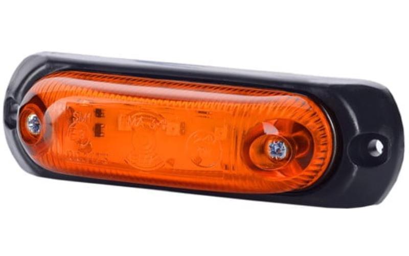 Feu de Gabarit, Ovale, Avec Embase Caoutchouc (LED) Orange 12 / 24V Universel