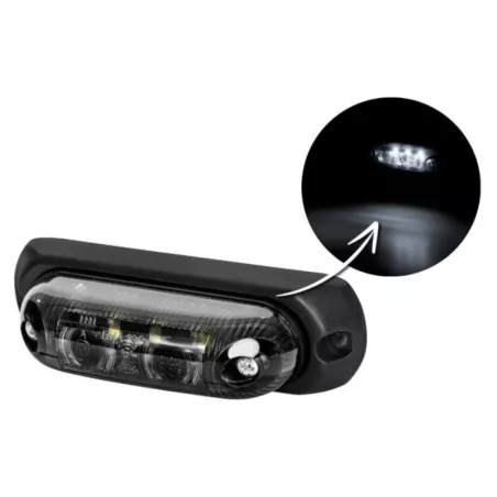 Seitenmarkierungsleuchte Oval Mit Einem Gummiunterlage (LED) Weiß 12 / 24V Universal