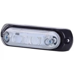 Side Marker Light, Oval With A rubber Pad (LED) White 12 / 24V Universal