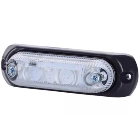 Side Marker Light, Oval With A rubber Pad (LED) White 12 / 24V Universal