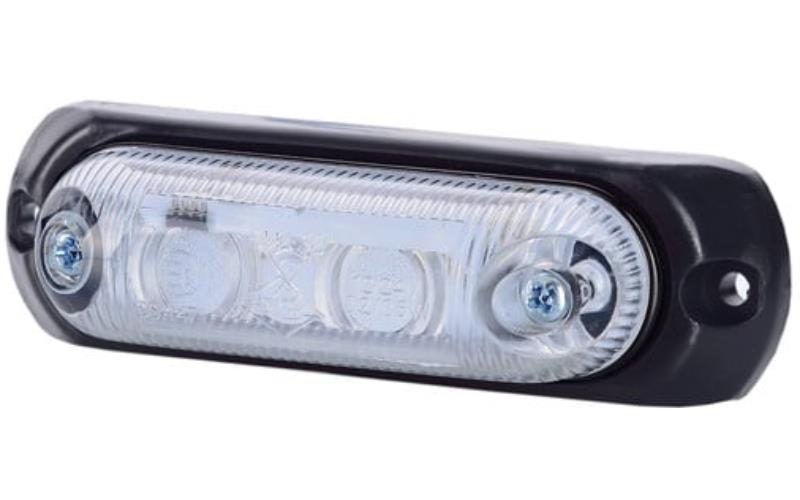 Luz de Gálibo Ovalada con Almohadilla de Goma (LED) Blanca 12 / 24V Universal