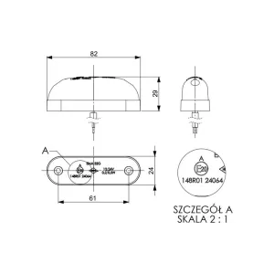 Oval Marker Light (LED) White 12 / 24V Universal