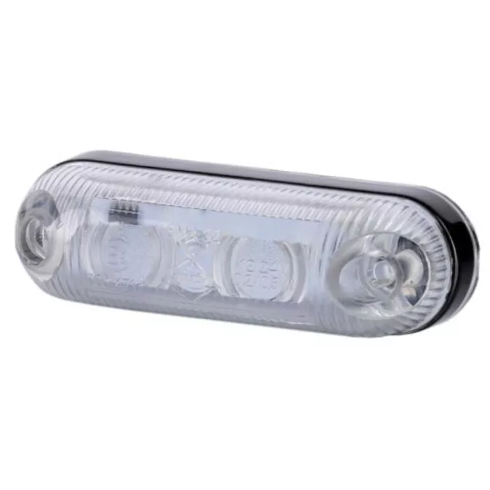 Front Marker Light, Oval (LED) White 12 / 24V Universal