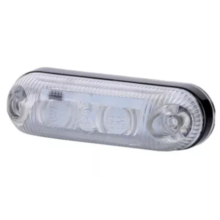 Front Marker Light, Oval (LED) White 12 / 24V Universal