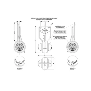 Hanging Position Lamp (LED) White - Red 12 / 24V RH