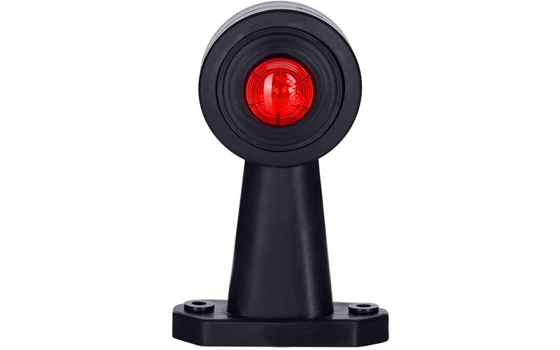 Outline Marker Light Oval, With Long, Straight Arm (LED) White - Red 12 / 24V Universal