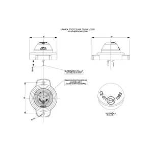 Front Marker Light (LED) Red 12 / 24V Universal