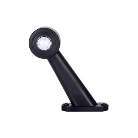 Outline Marker Light Oval, With Short, Oblique Arm (LED) White - Red 12 / 24V Left