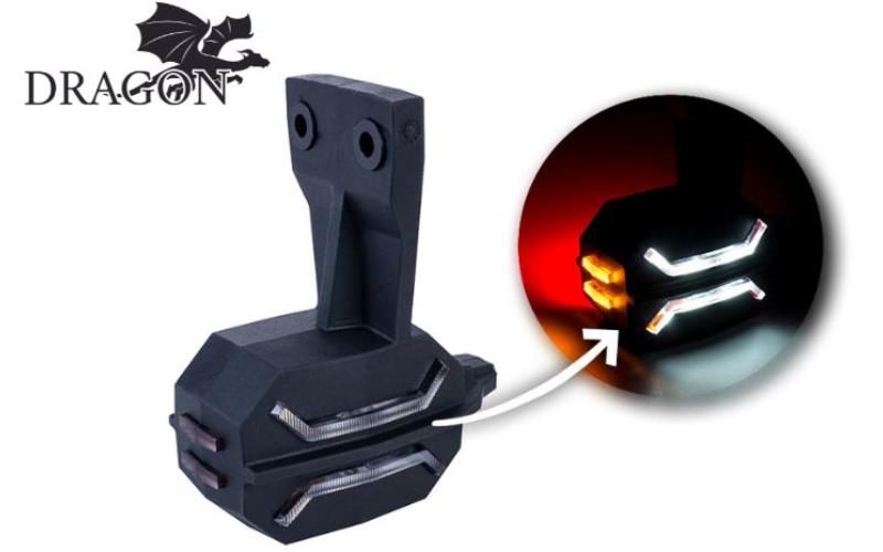Feu de Gabarit Trifonction Sur Support Flexible (LED) Blanc - Orange - Rouge 12 / 24V Droit