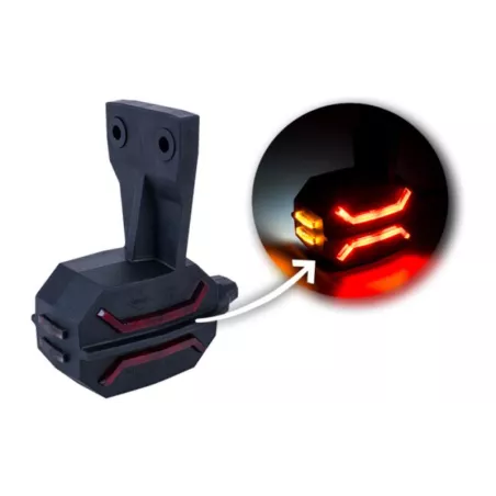 Feu de Gabarit Trifonction Sur Support Flexible (LED) Blanc - Orange - Rouge 12 / 24V Droit