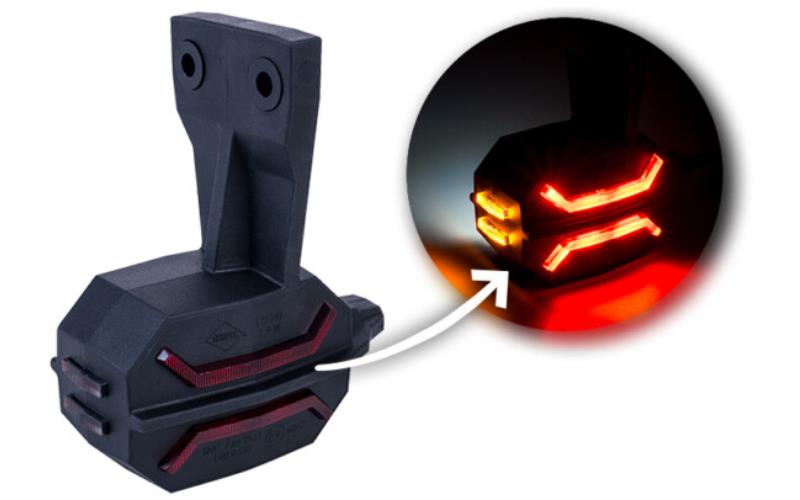 Feu de Gabarit Trifonction Sur Support Flexible (LED) Blanc - Orange - Rouge 12 / 24V Droit