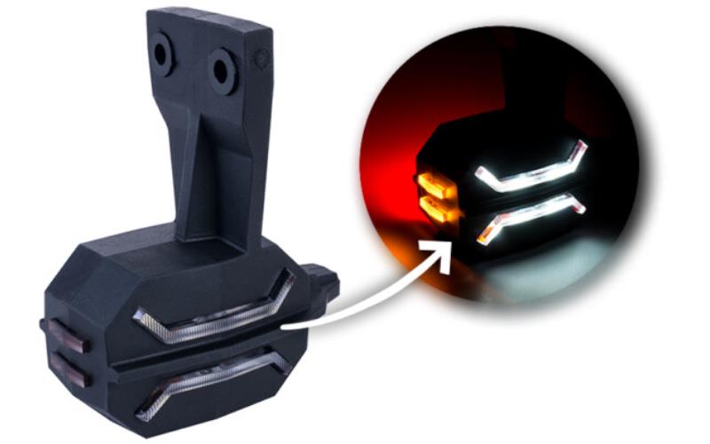 Feu de Gabarit Trifonction Sur Support Flexible (LED) Blanc - Orange - Rouge 12 / 24V Gauche