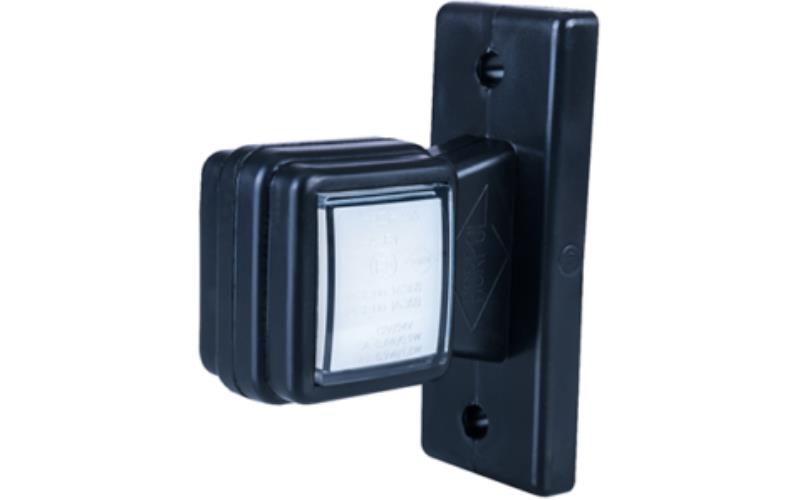 Marker Light On A short Straight Arm (LED) White - Red 12 / 24V Universal
