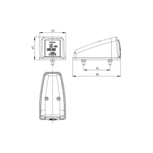 Roof Marker Light (LED) Red 12 / 24V Universal
