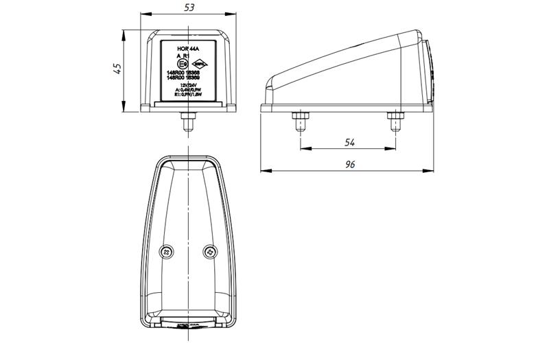 Roof Marker Light (LED) White 12 / 24V Universal