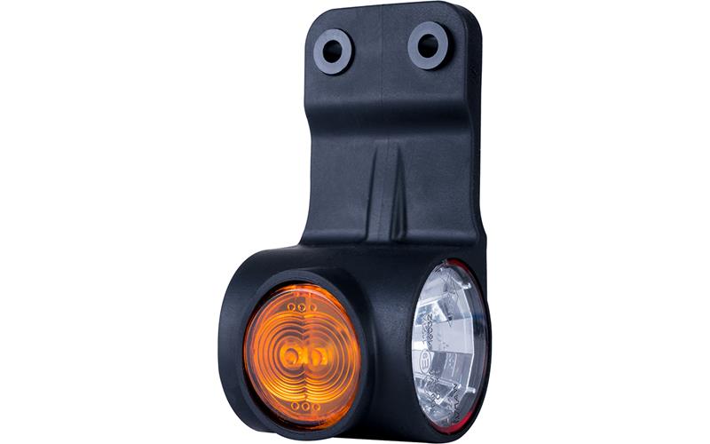 Lampa Obrysowa Na Wieszaku Trójfunkcyjna z Odbłyśnikiem (LED) Biało - Pomarańczowo - Czerwony 12 / 24V Prawy