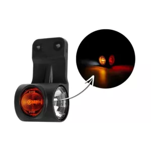 Dreifachbegrenzungsleuchte Mit Flexibler Halterung (LED) Blanc - Orange - Rouge 12 / 24V Gauche