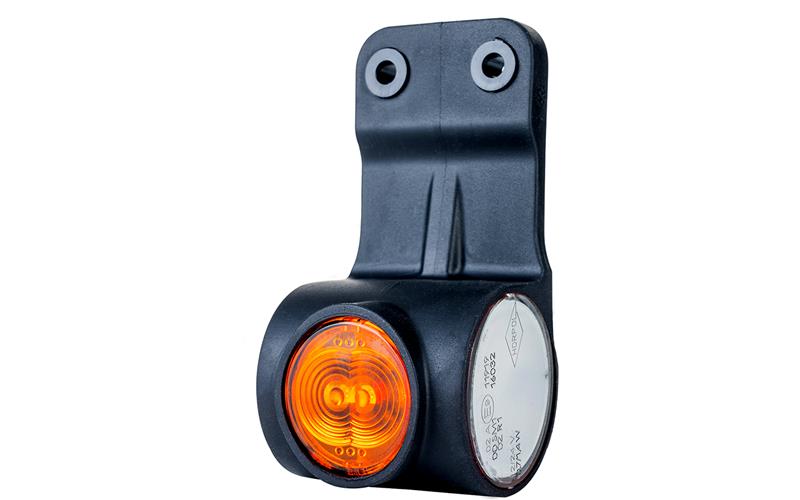 Feu de Gabarit Triple, Sur Support Flexible (LED) Blanc - Orange - Rouge 12 / 24V Droit