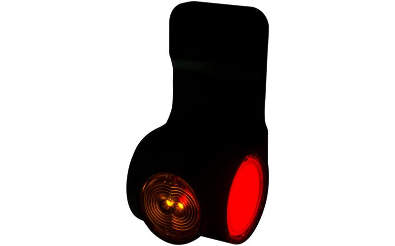 ТРОЙНОЙ ГАБАРИТНЫЙ ФОНАРЬ НА ГИБКОМ ПОДВЕСЕ (LED) БЕЛЫЙ - ОРАНЖЕВЫЙ - КРАСНЫЙ 12 / 24V ЛЕВАЯ