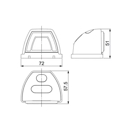 Dachumrissleuchte (LED) Orange 12 / 24V Universal