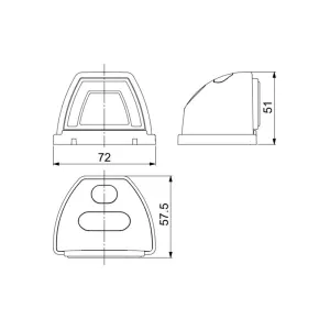 Luz de Gálibo para EL Techo (LED) Blanca 12 / 24V Universal