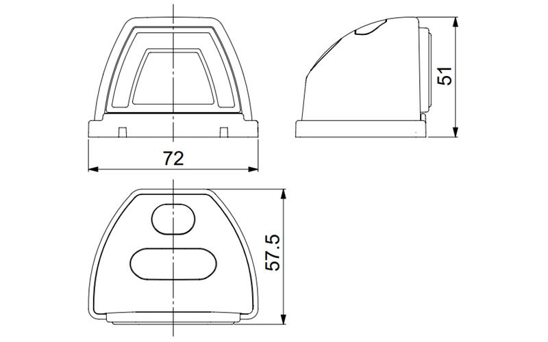 Luz de Gálibo para EL Techo (LED) Blanca 12 / 24V Universal