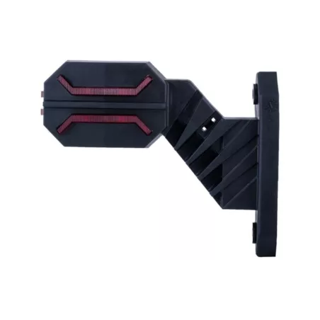 Luz de Gálibo de Triple Función con Un Brazo Diagonal Corto (LED) Blanca - Amarilla - Roja 12 / 24V Derecho