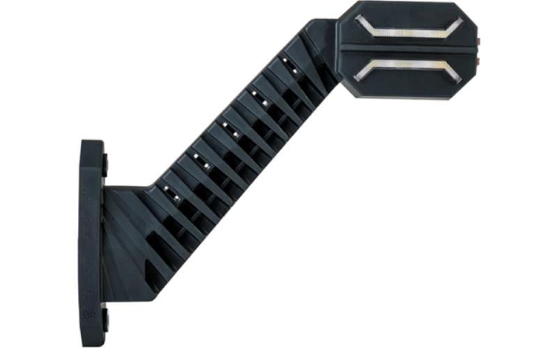 Feu de Gabarit à Trois Fonctions Sur Un Bras Long Diagonal (LED) Blanc - Orange - Rouge 12 / 24V Gauche