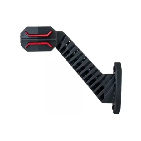 Luz de Gálibo de Tres Funciones con Un Brazo Largo Diagonal (LED) Blanca - Amarilla - Roja 12 / 24V Izquierdo