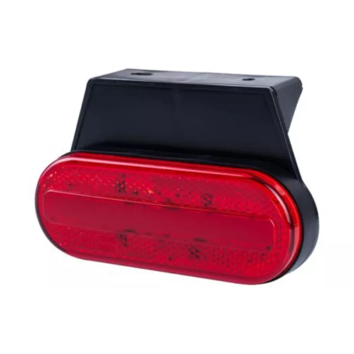 Marker Light With A holder And Reflective Device, 2-function (LED) Red 12 / 24V Universal