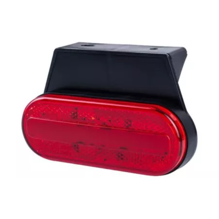 Marker Light With A holder And Reflective Device, 2-function (LED) Red 12 / 24V Universal