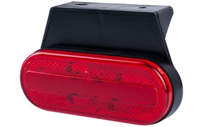 Marker Light With A holder And Reflective Device, 2-function (LED) Red 12 / 24V Universal